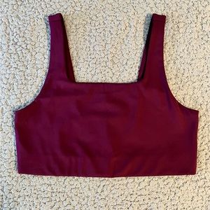 Girlfriend Collective Plum Tommy Cropped Bra